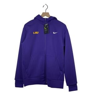 Nike Dri-Fit Hoodie Jacket NWT Women's Size Medium Purple LSU Tigers Full Zip